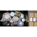 Two boxes of china and glass **PLEASE NOTE THIS LOT IS NOT ELIGIBLE FOR POSTING AND PACKING**