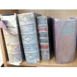 Three Bibles (a two volume set by John Kitto and one earlier dated 1815) and a 1922 Library of