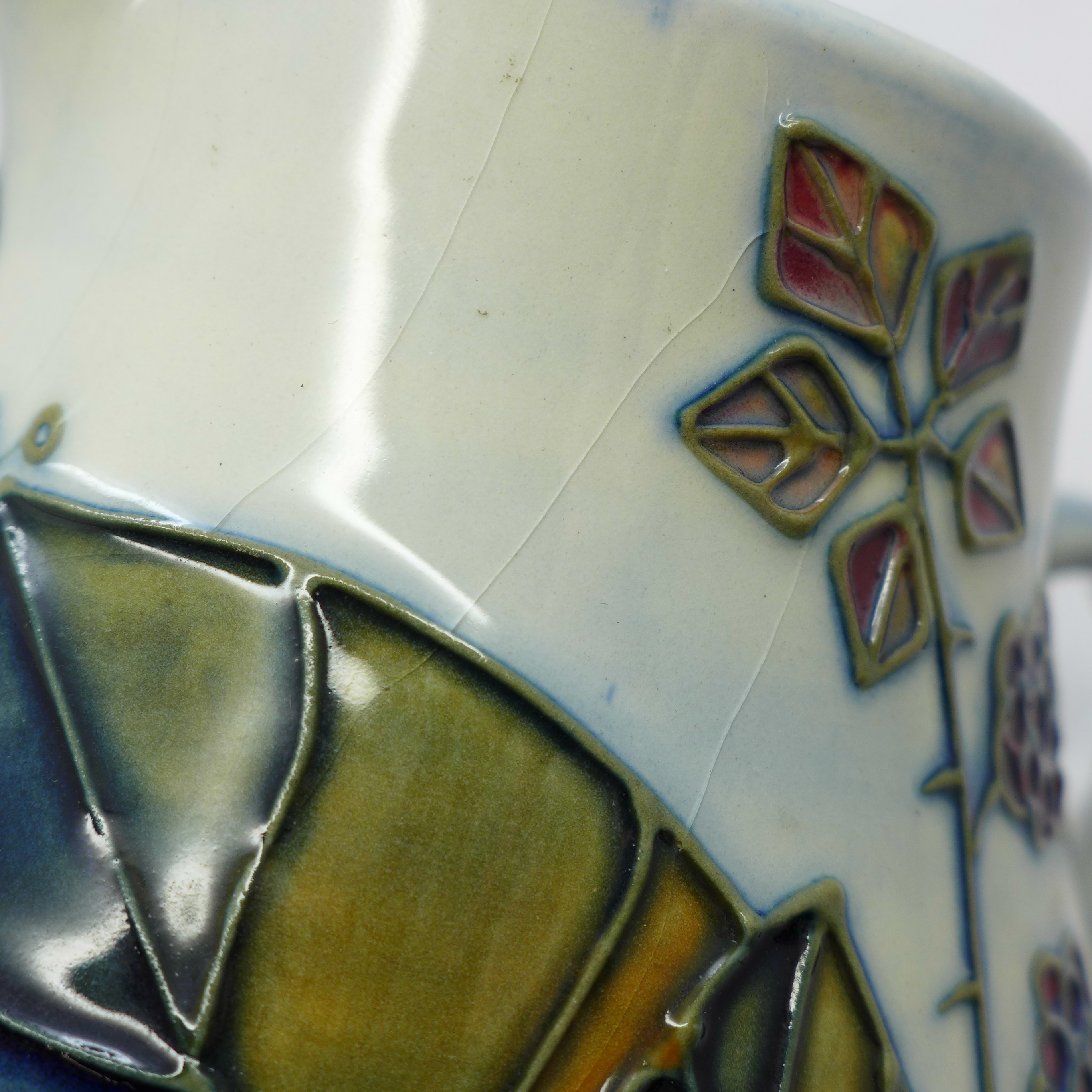 A Moorcroft Bramble pattern jug by Sally Tuffin, 15cm - Image 5 of 5