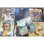 Seven Elton John LP records including Captain Fantastic and The Brown Dirt Cowboy