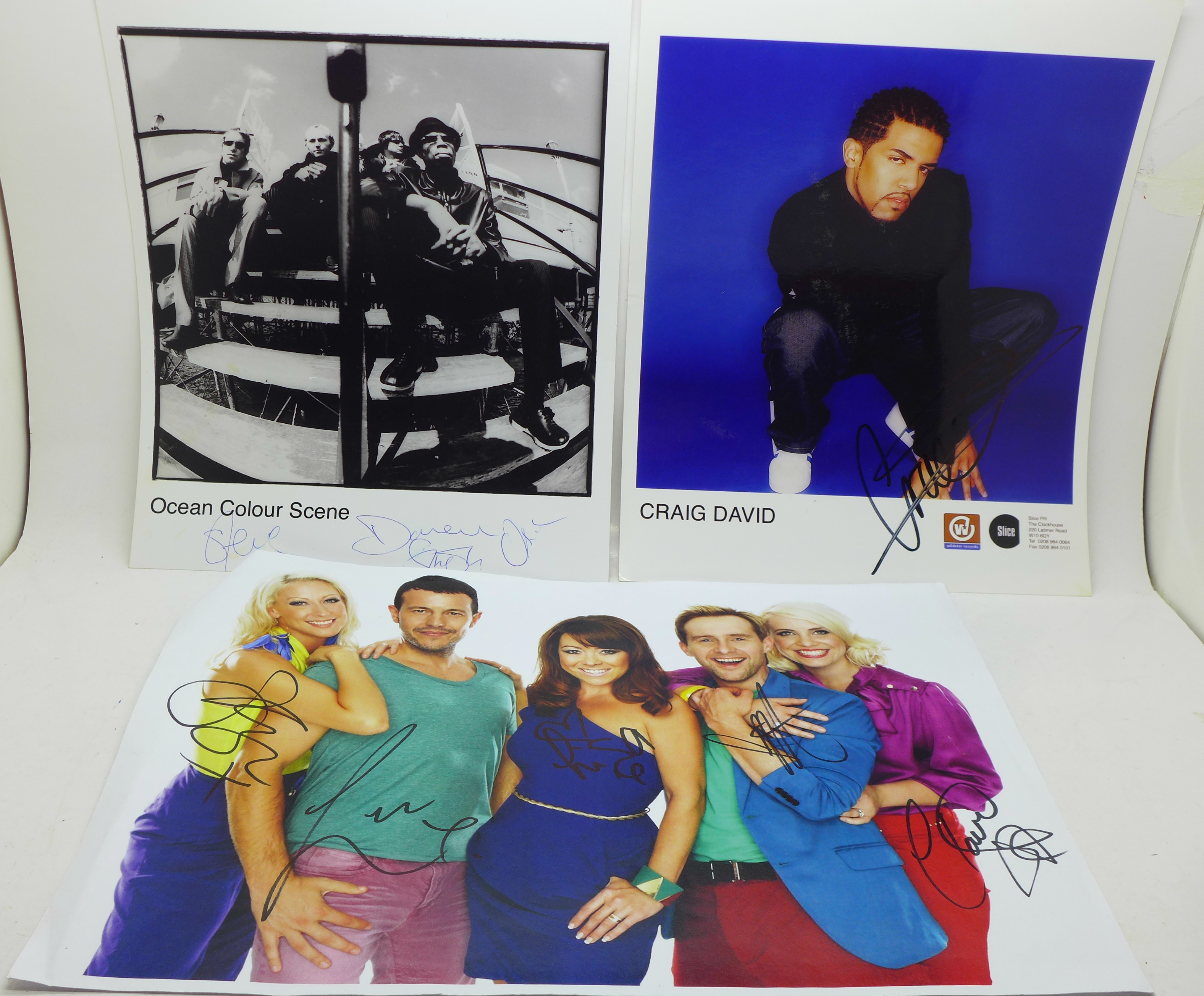 Autographs: 1990's collection, Ocean Colour Scene, Craig David and Steps