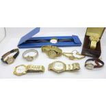 Lady's and gentleman's wristwatches, Seiko, Limit, Laco, Oriana, etc.