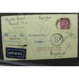 Flown covers, mainly first flight, including rare covers from 1928 onwards (40)
