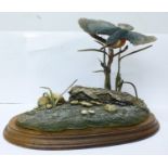 A Country Artists kingfisher bird figure group