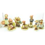 Seven Hummel figures including Chick Girl and Going To Grandmas