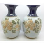 A pair of Langley stoneware vases, 20cm