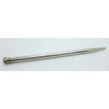 A large sterling silver propelling pencil by S. Mordan & Co., 27g