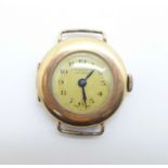 A lady's 9ct gold cased Benson wristwatch