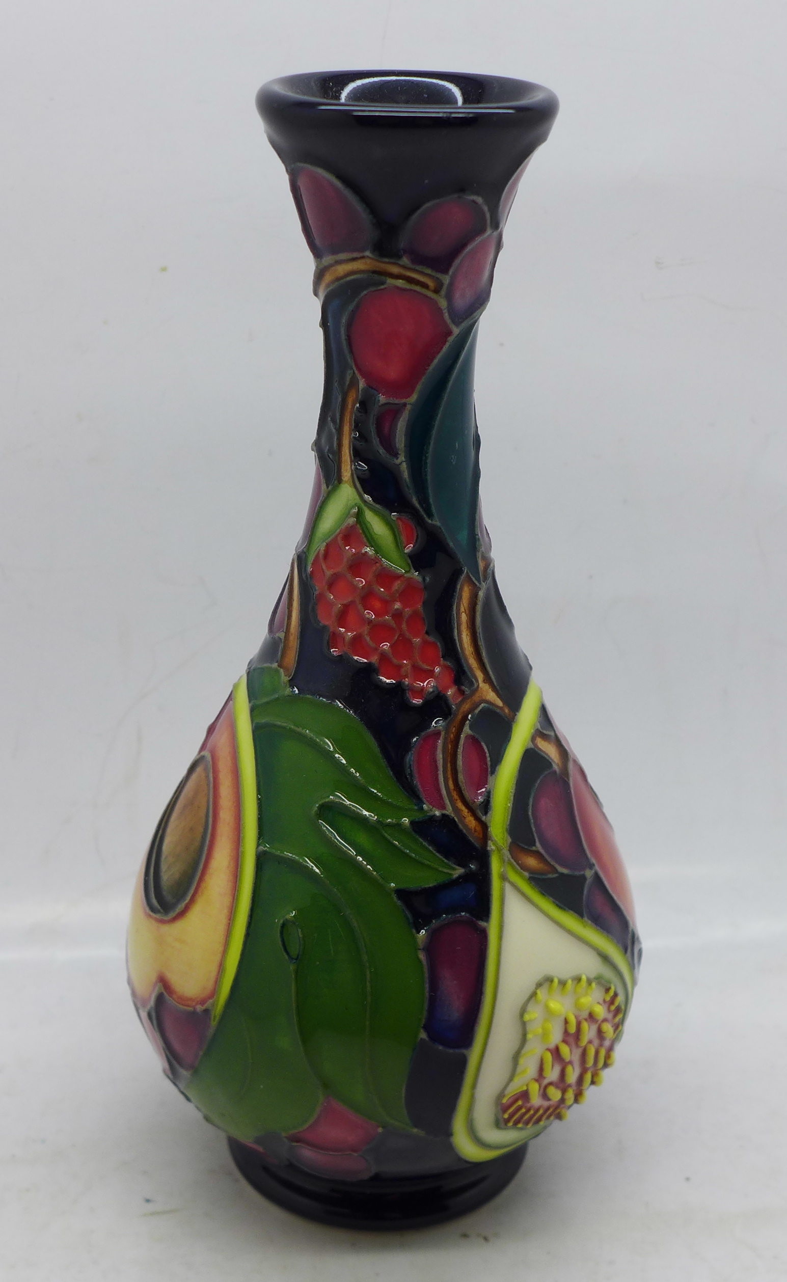 A Moorcroft vase (shape no. QC80/6) Queens Choice pattern, 17cm - Image 3 of 4