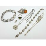 Silver and white metal jewellery