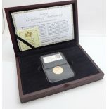 A UK 2020 Brexit 22ct gold sovereign date stamp issue, one of only 995 authorised, with