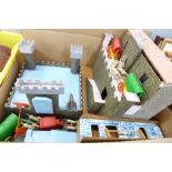 A cowboy and Indian play set, two forts and a ranch, fifty cowboy and Indian figures, mainly