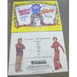 Two film posters, That'll Be The Day and Tootsie (David Essex and Dustin Hoffman)