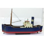 An early 20th Century clockwork model trawler, British Commerce, 56cm