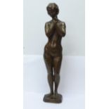 A bronze figure of a nude, signed H Sasaki, 46.5cm