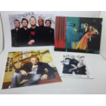 Autographs, 1980's selection including Human League, Simple Minds and Martin Fry ABC (5)