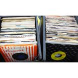 Two cases of 1960's to 1990's 45rpm 7" singles