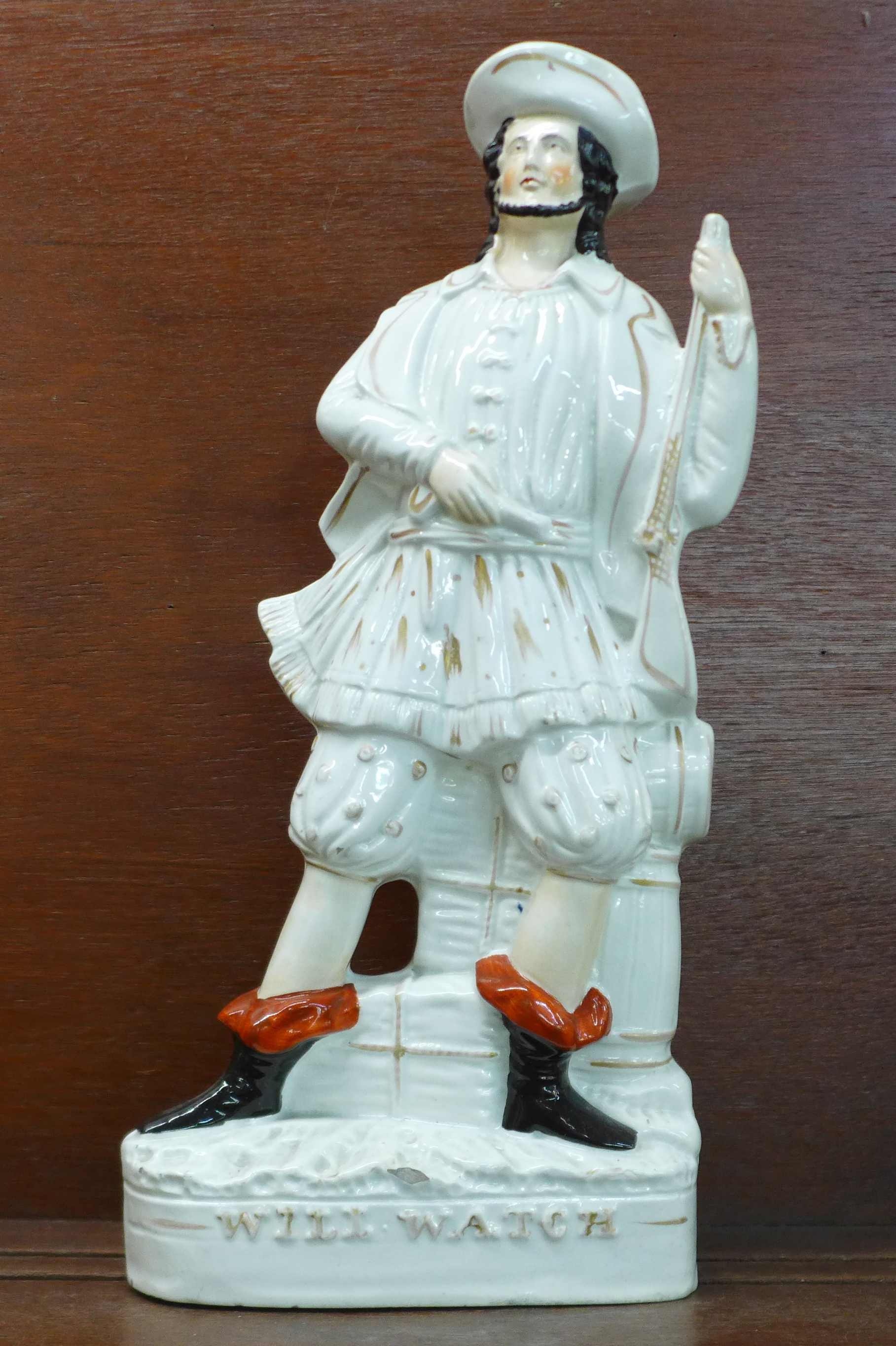 A Staffordshire figure, Will Watch, a/f, 41cm