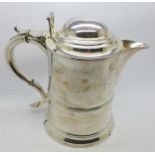 A Victorian silver plated tankard, 19cm