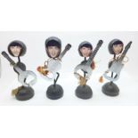 A set of four Spanish 1960's Beatles figures