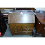 A George II oak bureau