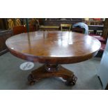 A William IV mahogany circular tilt top breakfast table