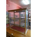 A Victorian oak counter top display cabinet, The United Yeast Co. Ltd., Makers, Bristol