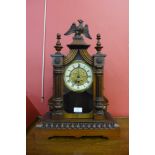 A 19th Century continental mahogany mantel clock