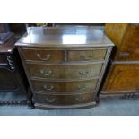 An Edward VII mahogany bow front chest of drawers