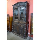 A 19th Century Flemish carved oak bookcase