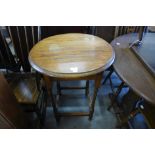 An oak barleytwist cicular occasional table