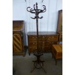 A beech bentwood coat stand