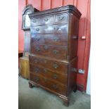 A George III mahogany chest on chest