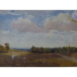 * Goldie, rural landscape, watercolour, 24 x 34cms, framed