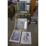 A large quantity of assorted paintings and prints