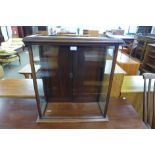 A Victorian mahogany counter top shop display cabinet