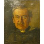 English School (early 20th Century), portrait of a gentleman, oil on canvas, 46 x 38cms, unframed