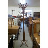 A beech bentwood coat stand