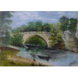 J. Bullock, two landscapes, watercolour, framed