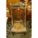 A 19th Century American beech rocking chair