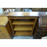 A yew wood open bookcase