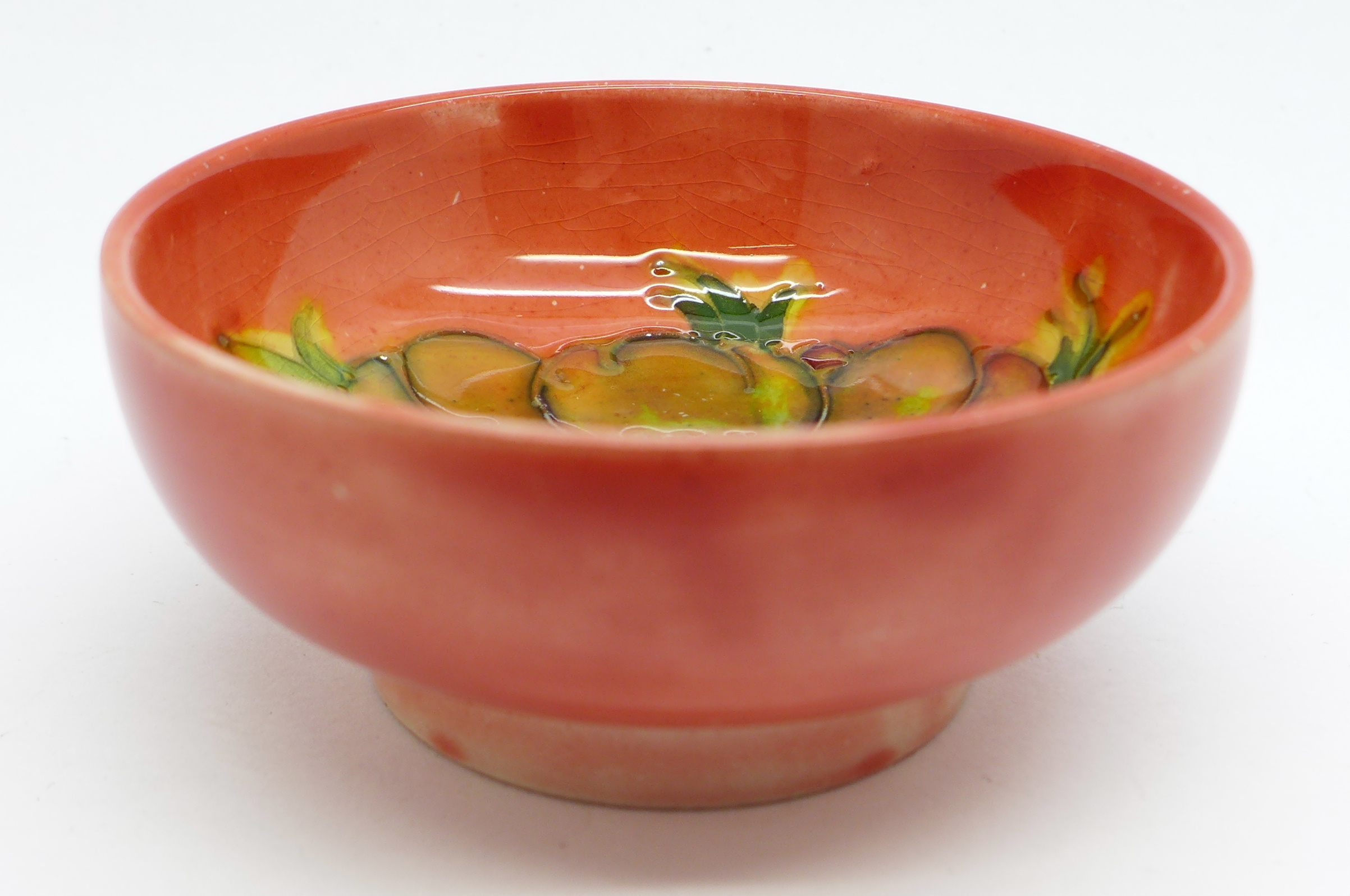 A small Moorcroft anemone bowl, 77mm diameter