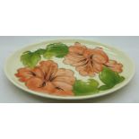 A Moorcroft hibiscus oval dish, 23cm