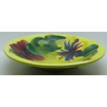 A Moorcroft hibiscus bowl, 24.5cm diameter