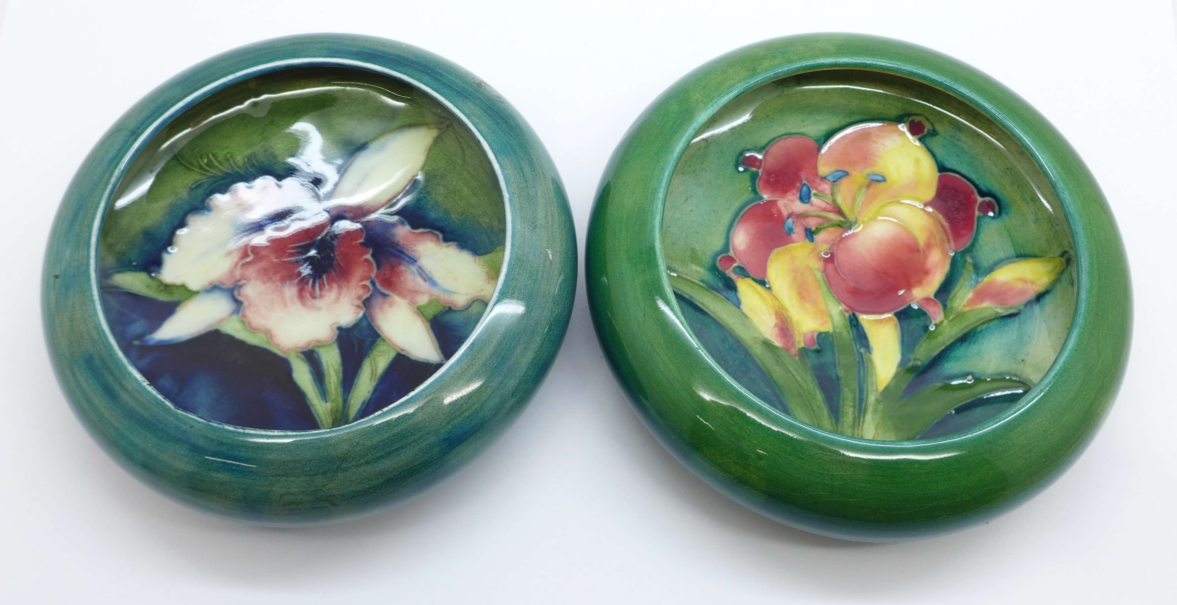 Two Moorcroft dishes, freesia and orchid, 11cm and 10.5cm, (142,146) - Image 2 of 7