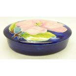 A Moorcroft oval lidded trinket box, 12.5cm