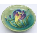 A Moorcroft freesia dish, 109mm diameter