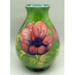 A Moorcroft anemone vase, 18.5cm