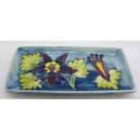 A Moorcroft rectangular dish, 92mm x 207mm