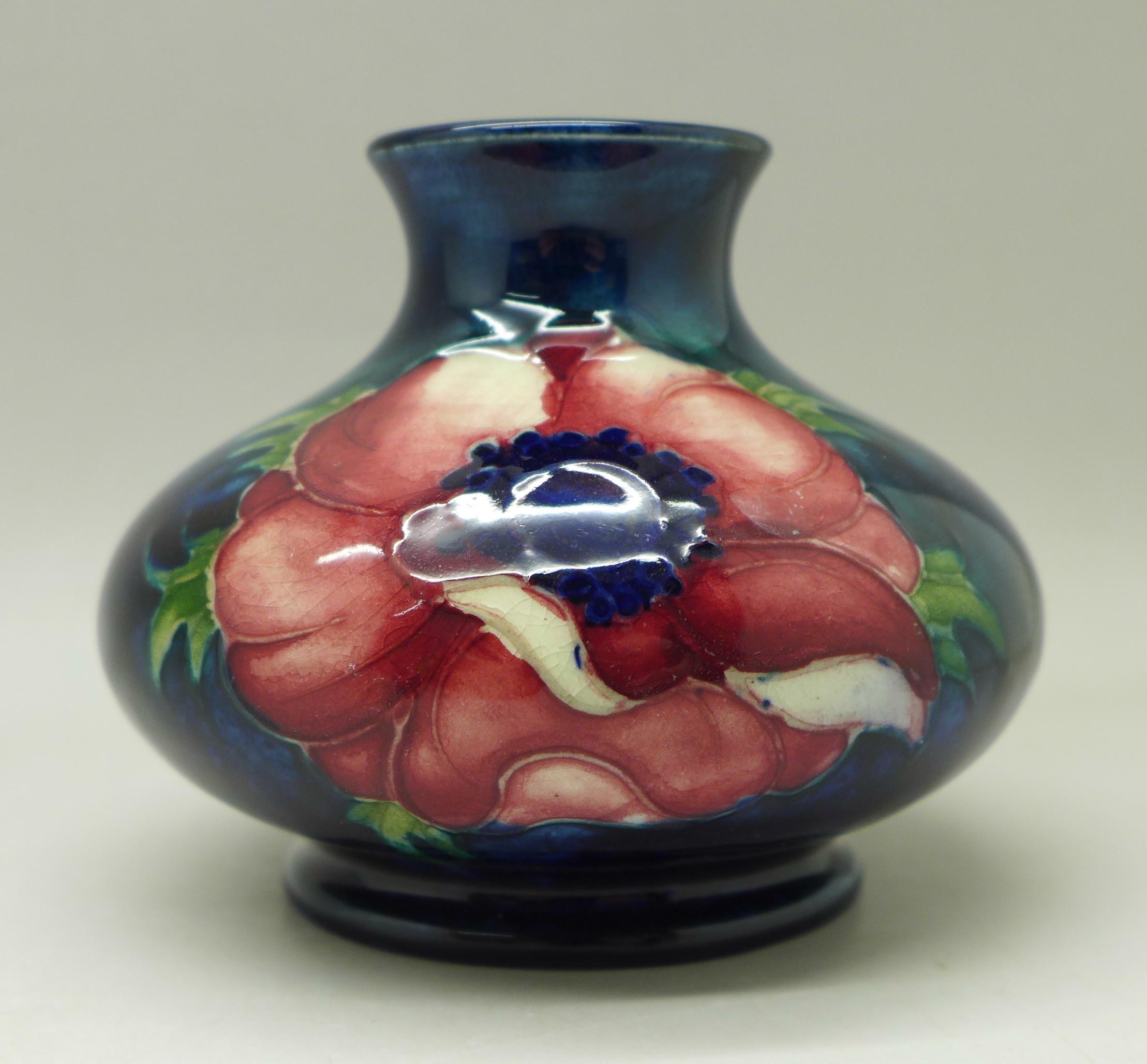 A Moorcroft anemone squat vase, 65mm - Image 2 of 5